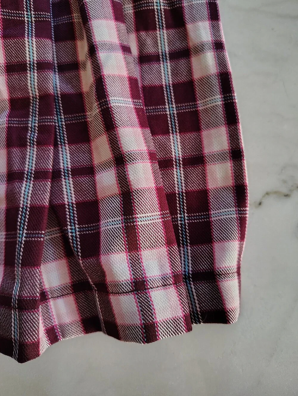 Justice Maroon White Pleated Schoolgirl Skirt With Built In Shorts Size 14 Girl